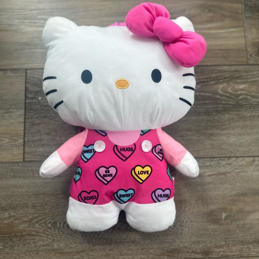 Hello Kitty Plush Backpack with Heart & Love “ be mine “ 💕
